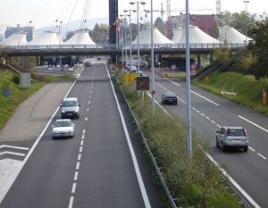 Autoroute A35 et poste frontière