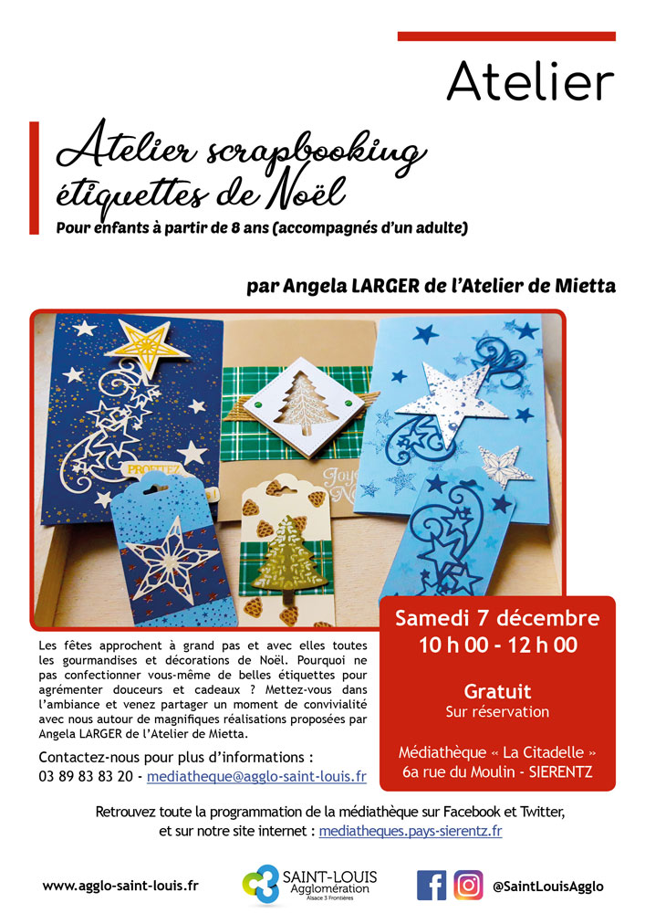 Atelier Scrapbooking Etiquettes De Noel A La Mediatheque De