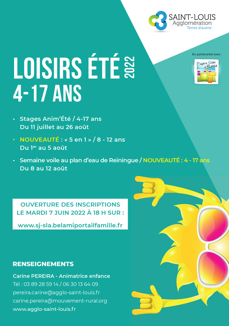 Loisirs été 2022 pour les 4-17 ans