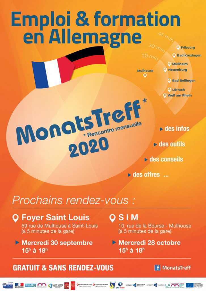 MonatsTreff : rencontres mensuelles pour l’emploi et la formation en Allemagne (septembre et octobre 2020)