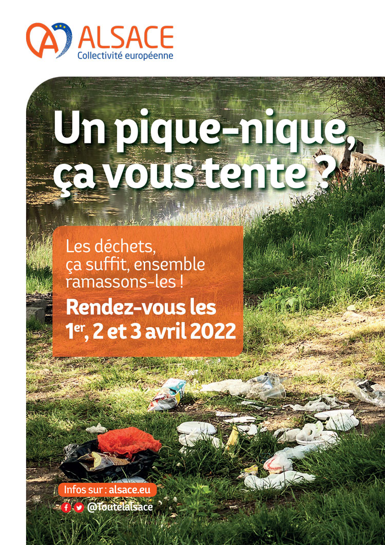 "Alsace Propre" : grand nettoyage de printemps de notre nature les 1, 2 et 3 avril 2022 !