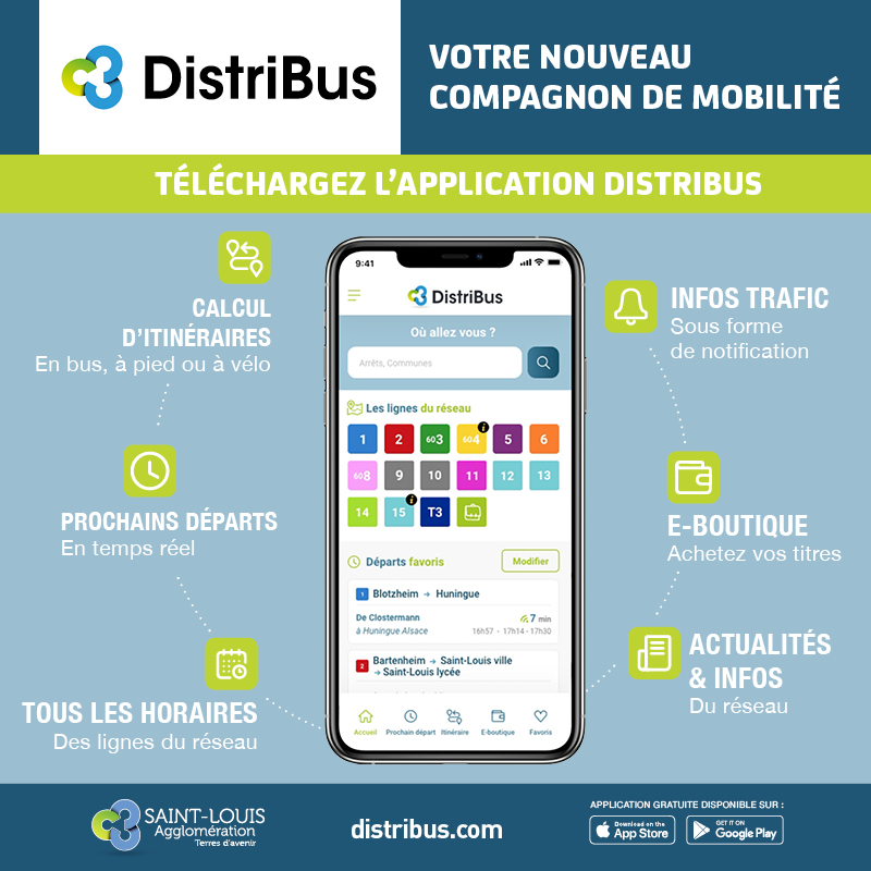 Découvrez l'application Distribus, votre nouveau compagnon de mobilité sur le territoire de Saint-Louis Agglomération