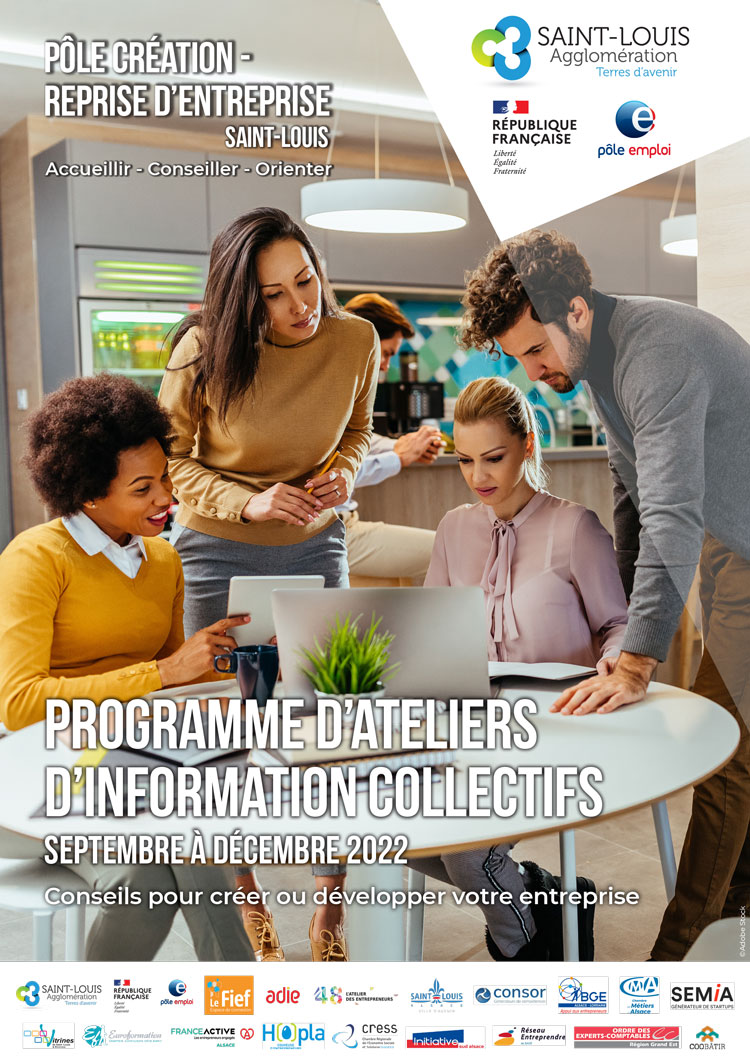 Ateliers d'information sur la création, la reprise et le développement d'entreprise de septembre à décembre 2022