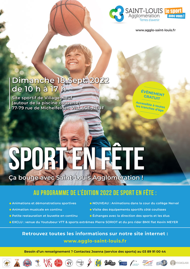 Sport en fête : ça bouge avec Saint-Louis Agglo à Village-Neuf le dimanche 18 septembre 2022 !