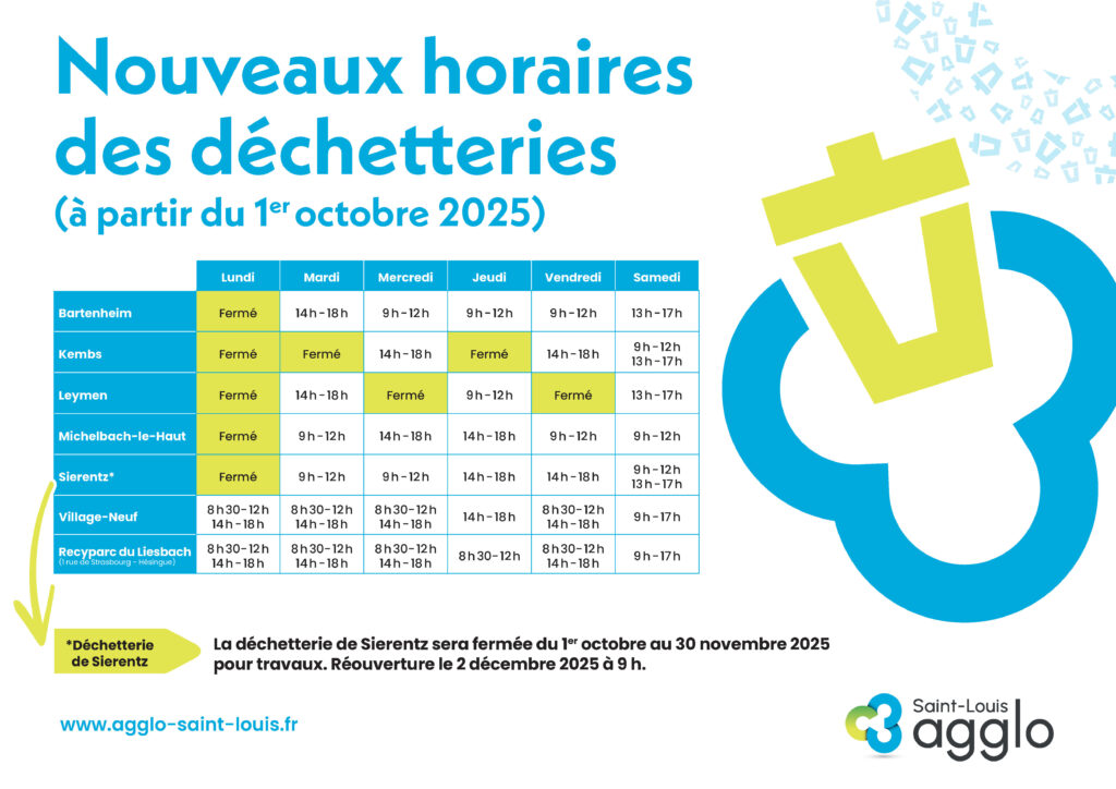 Affiche A3 horaires dechet_2025